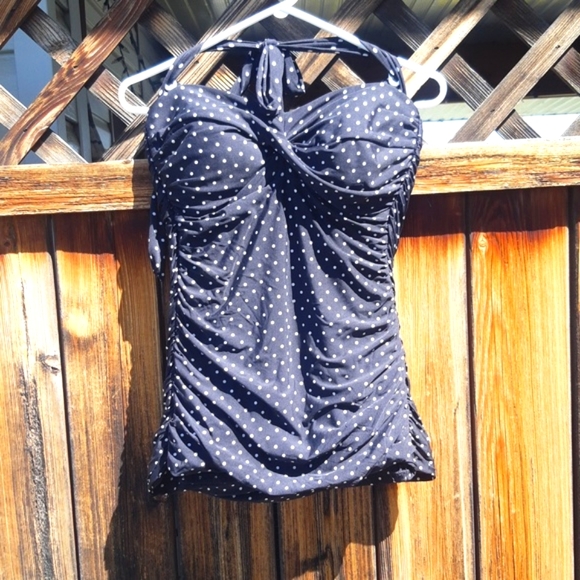 Jantzen Black polkadot Retro tankini - Picture 1 of 8